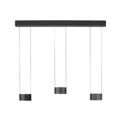 LED-riippuvalaisin PURE Clipse, harmaa, pituus 110 cm, CCT, 6-lamppuinen