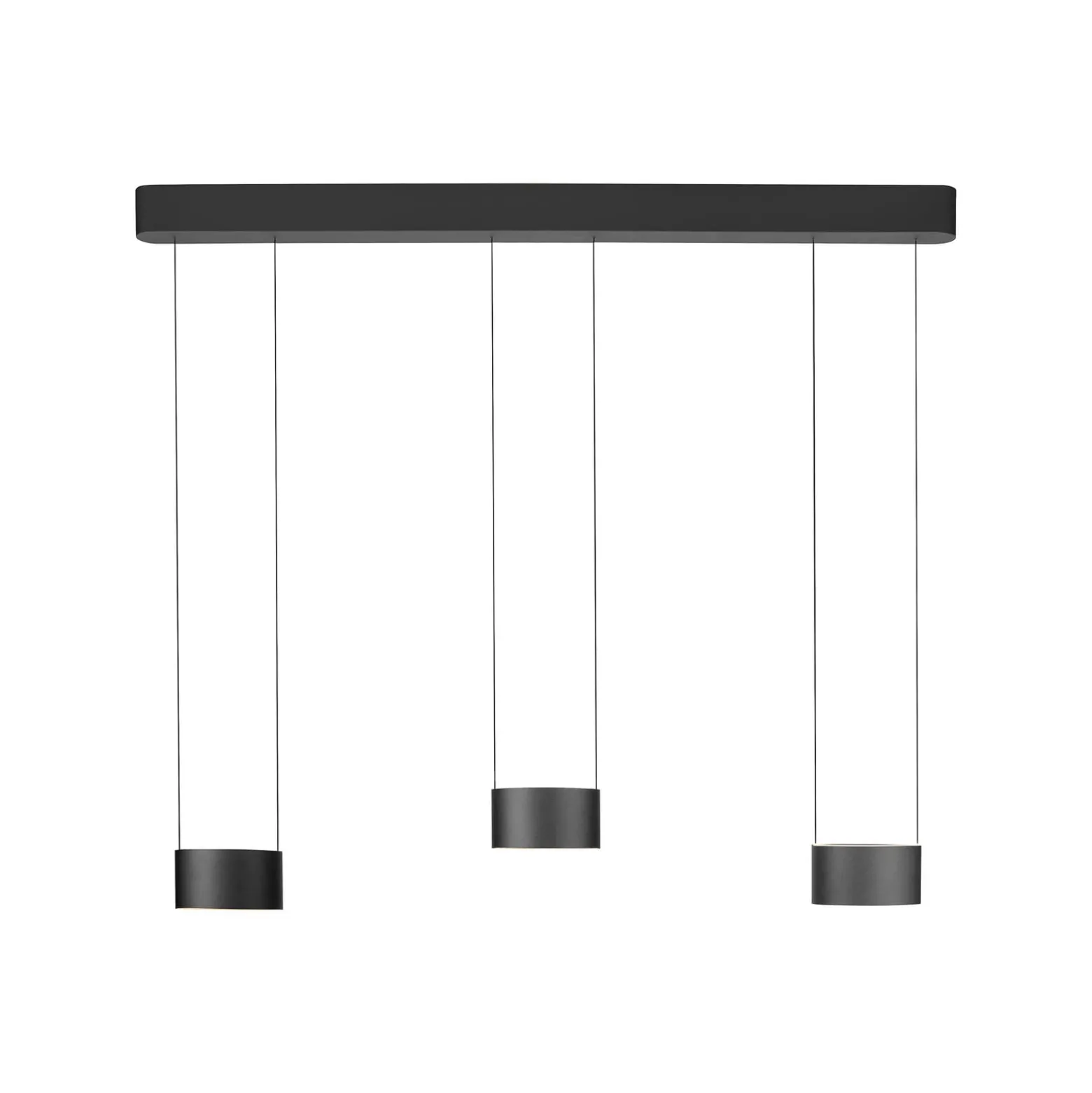 LED-riippuvalaisin PURE Clipse, harmaa, pituus 110 cm, CCT, 6-lamppuinen