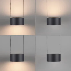 LED-riippuvalaisin PURE Clipse, harmaa, pituus 110 cm, CCT, 6-lamppuinen