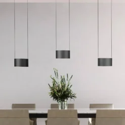 LED-riippuvalaisin PURE Clipse, harmaa, pituus 110 cm, CCT, 6-lamppuinen