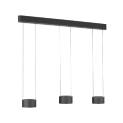 LED-riippuvalaisin PURE Clipse, harmaa, pituus 110 cm, CCT, 6-lamppuinen