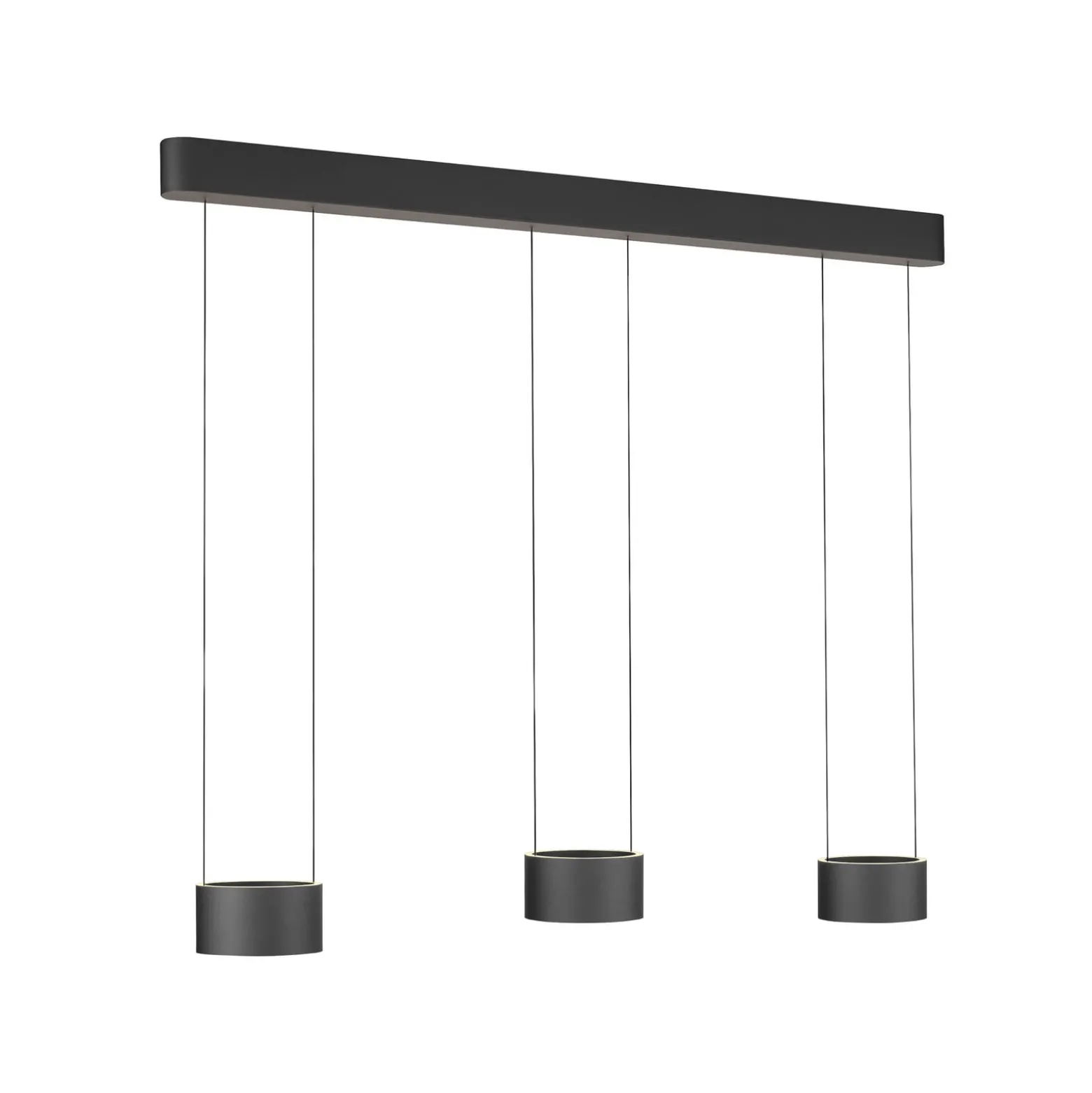 LED-riippuvalaisin PURE Clipse, harmaa, pituus 110 cm, CCT, 6-lamppuinen