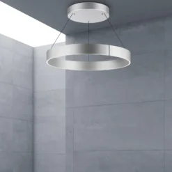 LED-riippuvalaisin PURE E-Clipse, kivi, Ø 70 cm, metalli, CCT