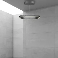 LED-riippuvalaisin PURE E-Loop, mystic grey, Ø 70 cm, alumiini, CCT