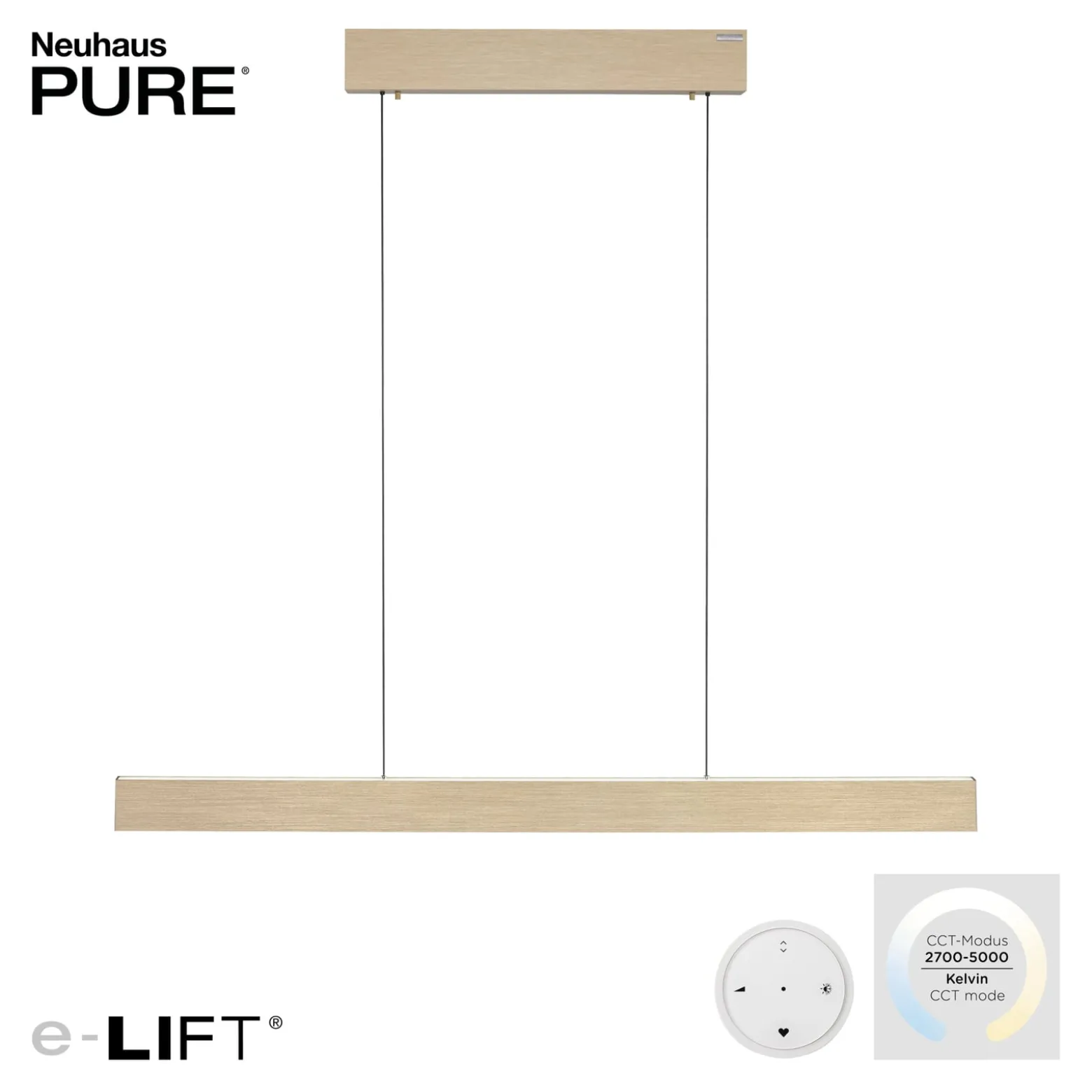 LED-riippuvalaisin PURE E-Motion, imperial gold, CCT