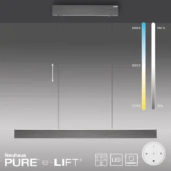 LED-riippuvalaisin PURE E-Motion, platina, CCT