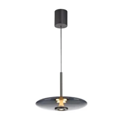 LED-riippuvalaisin PURE E-Vitrum, platina, lasi/alumiini, CCT