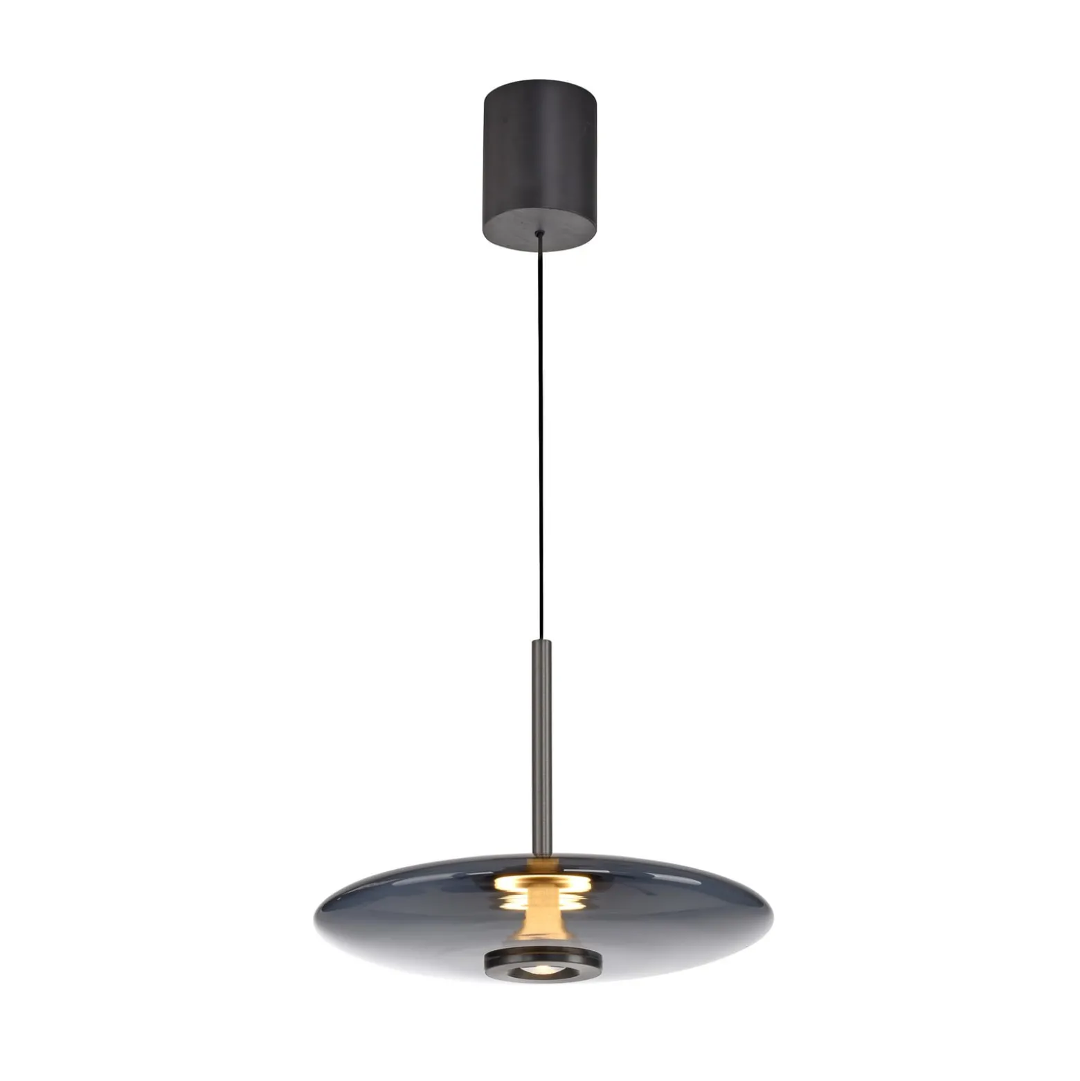 LED-riippuvalaisin PURE E-Vitrum, platina, lasi/alumiini, CCT