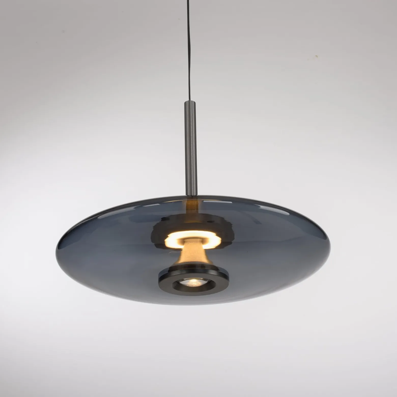 LED-riippuvalaisin PURE E-Vitrum, platina, lasi/alumiini, CCT
