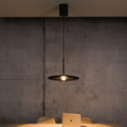 LED-riippuvalaisin PURE E-Vitrum, platina, lasi/alumiini, CCT