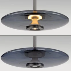 LED-riippuvalaisin PURE E-Vitrum, platina, lasi/alumiini, CCT