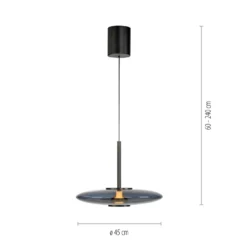 LED-riippuvalaisin PURE E-Vitrum, platina, lasi/alumiini, CCT
