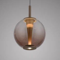 LED-riippuvalaisin PURE Infinity, pronssi/keltainen, Ø 18 cm, CCT