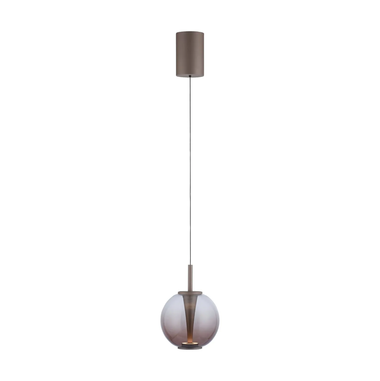 LED-riippuvalaisin PURE Infinity, pronssi/keltainen, Ø 18 cm, CCT