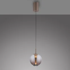 LED-riippuvalaisin PURE Infinity, pronssi/keltainen, Ø 18 cm, CCT