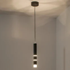 LED-riippuvalaisin PURE Vega, sylinterimallinen, musta