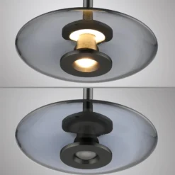 LED-riippuvalaisin PURE Vitrum, harmaa, lasi/alumiini, 3-lamppuinen