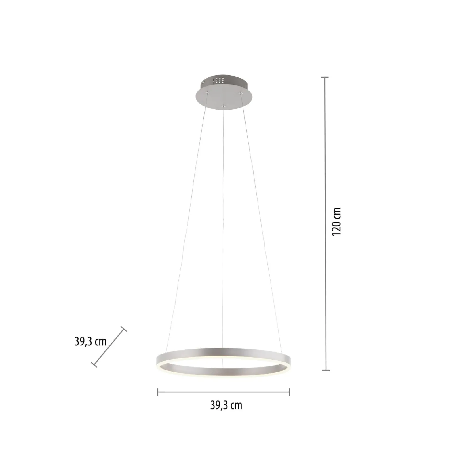 LED-riippuvalaisin Ritus, Ø 39.3cm, alumiini