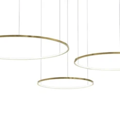 LED-riippuvalaisin Saturno, kultainen, 3-lamppuinen, metalli, 4000 K