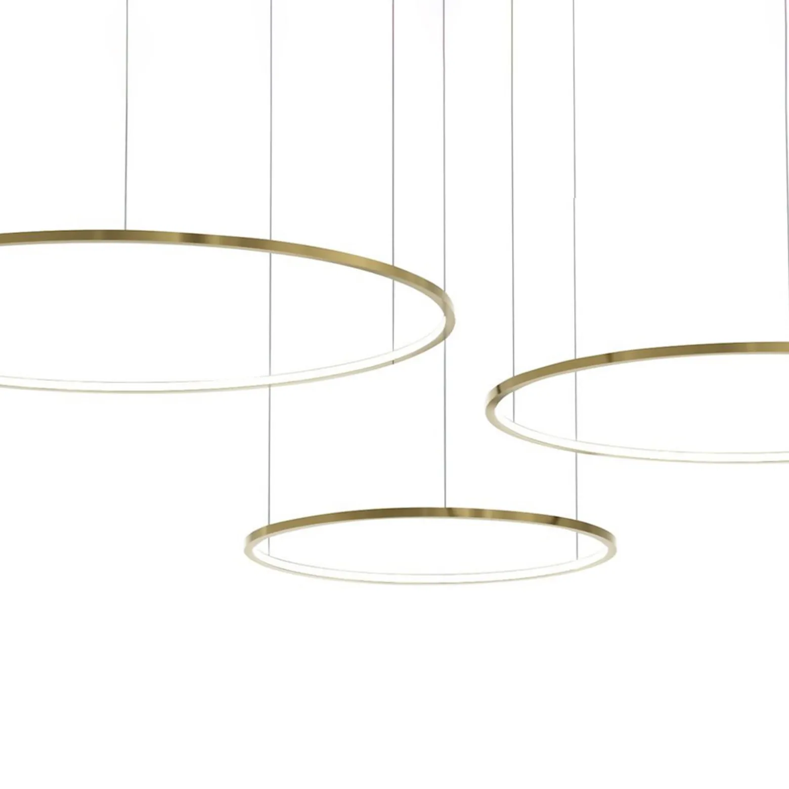LED-riippuvalaisin Saturno, kultainen, 3-lamppuinen, metalli, 4000 K