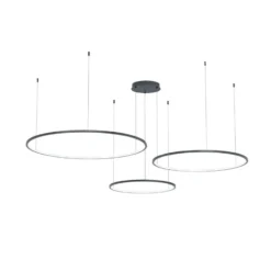 LED-riippuvalaisin Saturno, musta, 3-lamppuinen, metalli, 4 000 K
