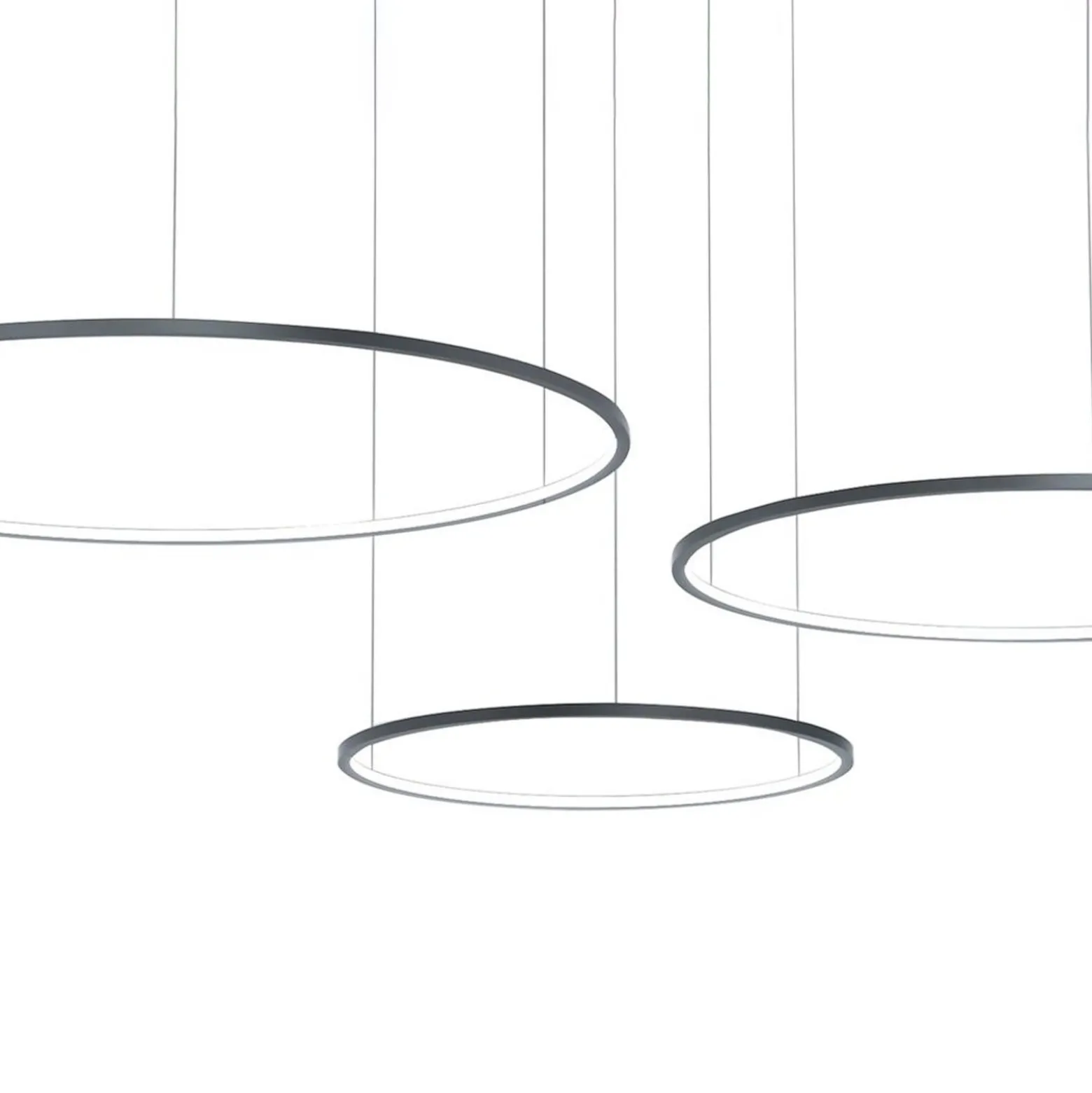 LED-riippuvalaisin Saturno, musta, 3-lamppuinen, metalli, 4 000 K