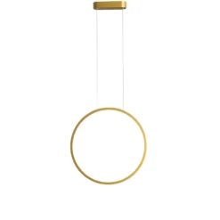LED-riippuvalaisin Saturno pystysuora, kulta, Ø 50 cm, metalli
