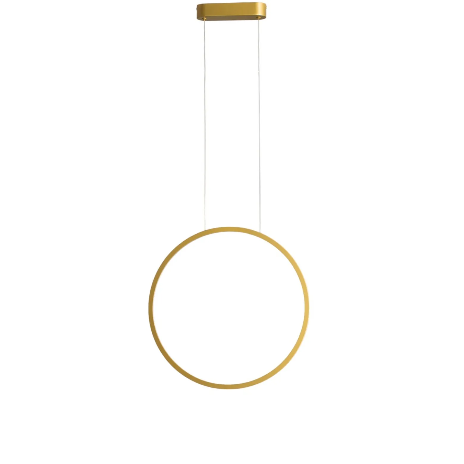LED-riippuvalaisin Saturno pystysuora, kulta, Ø 50 cm, metalli