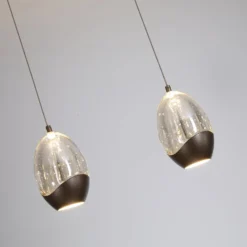 LED-riippuvalaisin Seeds, kermanvärinen, pituus 75 cm, lasi 4-lamppuinen.