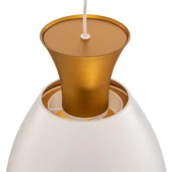 LED-riippuvalaisin Studio Line 51277, valkoinen/messinki, Ø 20 cm