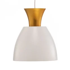 LED-riippuvalaisin Studio Line 51277, valkoinen/messinki, Ø 20 cm