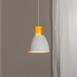 LED-riippuvalaisin Studio Line 51277, valkoinen/messinki, Ø 20 cm