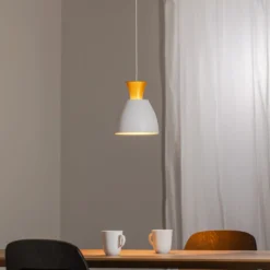 LED-riippuvalaisin Studio Line 51277, valkoinen/messinki, Ø 20 cm
