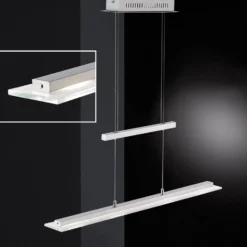 LED-riippuvalaisin Tenso, nikkeli, 64 cm, metalli, CCT, himmennin, himmennettävä