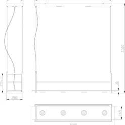 LED-riippuvalaisin Tor, 6-lamppuinen, musta