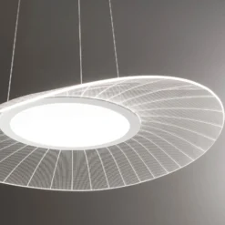 LED-riippuvalaisin Vela, valkoinen, soikea, 59 cm x 43 cm