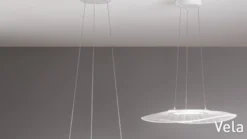 LED-riippuvalaisin Vela, valkoinen, soikea, 59 cm x 43 cm
