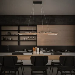 LED-riippuvalaisin Vinka, 2-valo, pituus 98 cm, puunvärinen