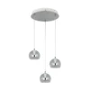 LED-riippuvalo Flynt, Ø 42 cm, kromivärinen, metalli CCT 3-lamppuinen