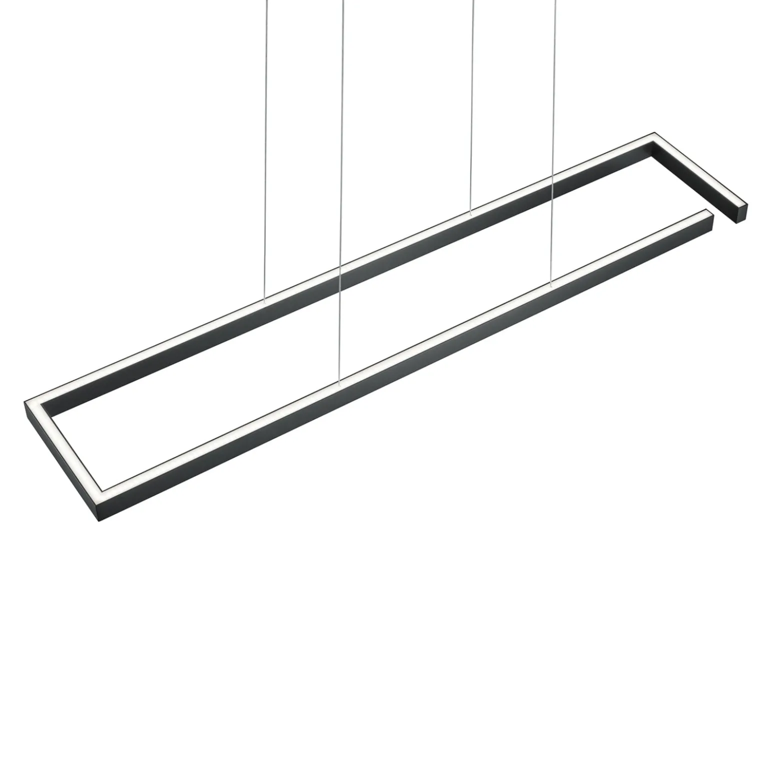 LED-ripustusvalaisin Marisa-100, musta matta, 100 x20cm