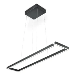 LED-ripustusvalaisin Marisa-100, musta matta, 100 x20cm