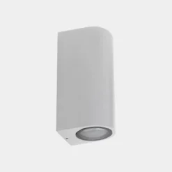LEDS-C4 Eko Double ulkoseinälamppu, valkoinen, leveys 7 cm, alumiini