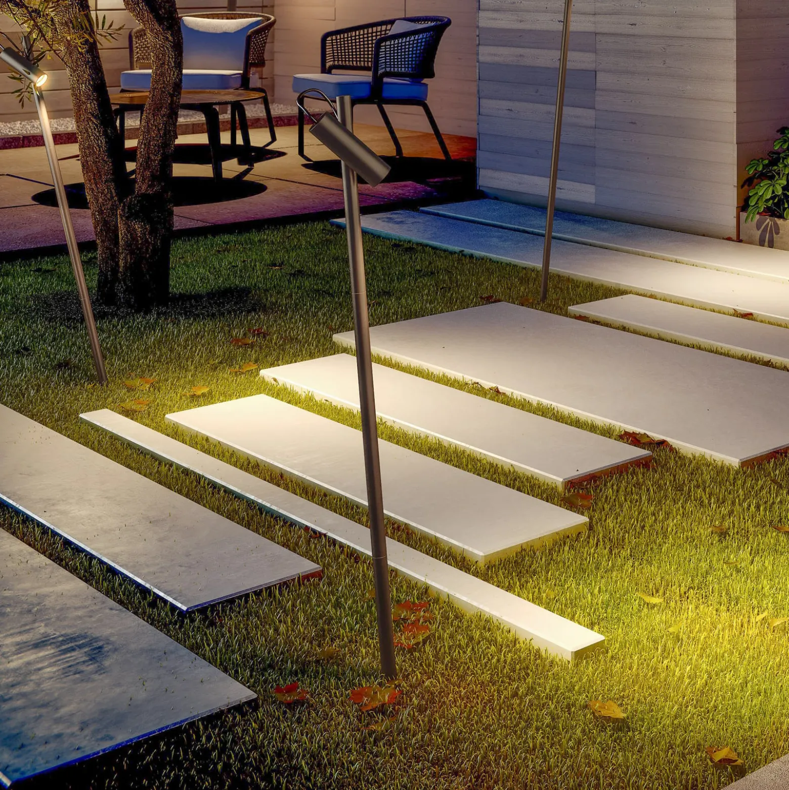 LEDS-C4 Juncus LED-maapistevalaisin, ruskea, 3000 K