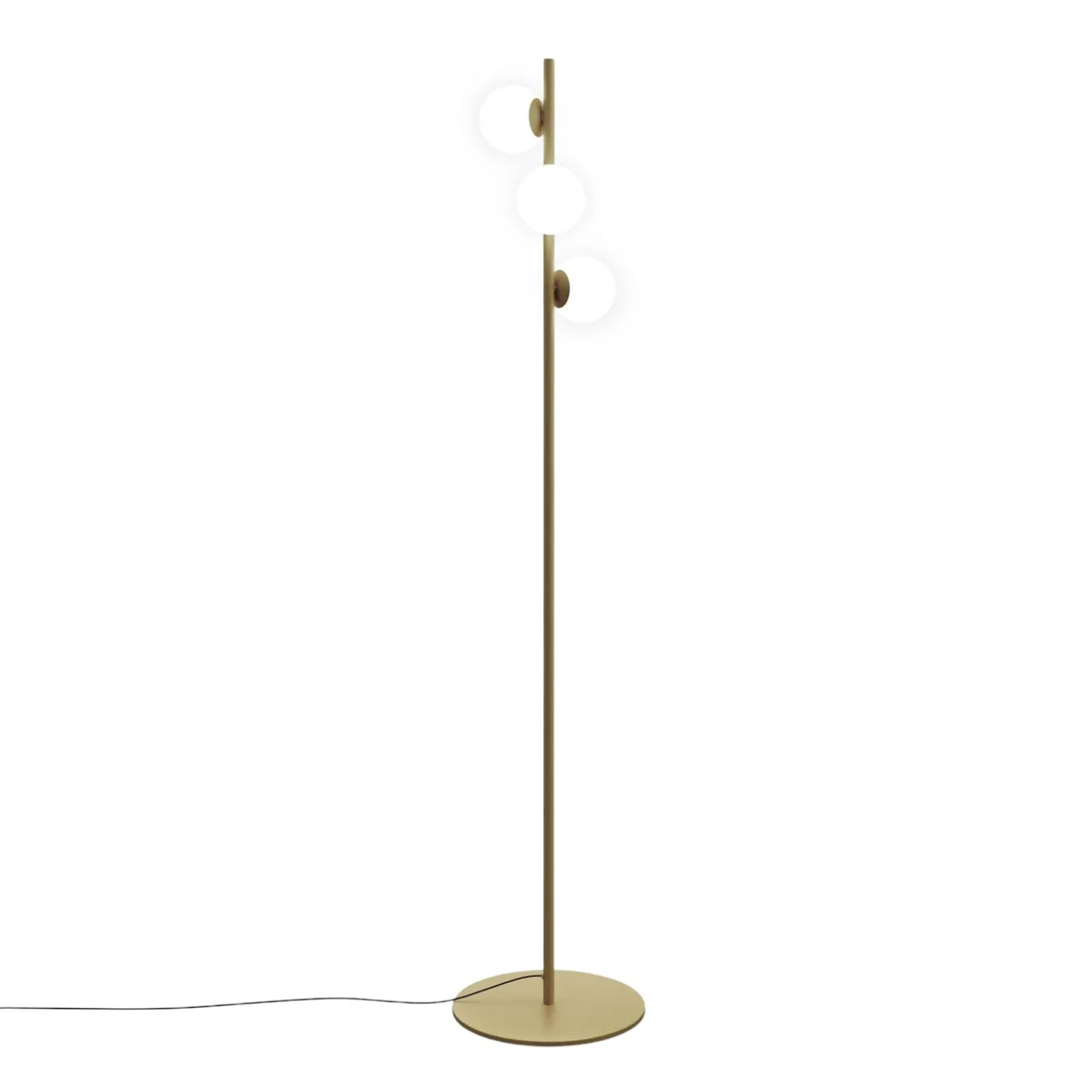 LEDS-C4 LED-lattiavalaisin Perlina, korkeus 170 cm, kullanvärinen