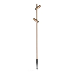 LEDS-C4 LED-maapistevalaisin Juncus 2, 2700 K, ruskea LED-piikki