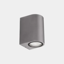 LEDS-C4 Ulkoseinälamppu Eko Single, harmaa, leveys 7 cm, alumiini
