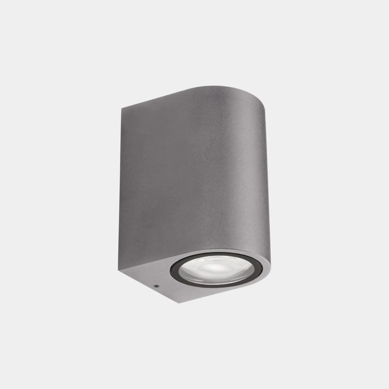LEDS-C4 Ulkoseinälamppu Eko Single, harmaa, leveys 7 cm, alumiini