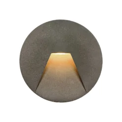 LED-seinään upotettava valaisin Space, harmaa, Ø 12 cm