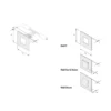 LED-seinään upotettava valaisin Wall F, musta, 7,5 x 7,5 cm, metallilevyjä