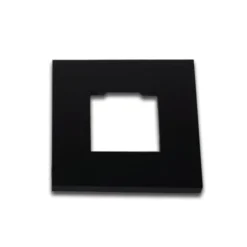 LED-seinään upotettava valaisin Wall F, musta, 7,5 x 7,5 cm, metallilevyjä